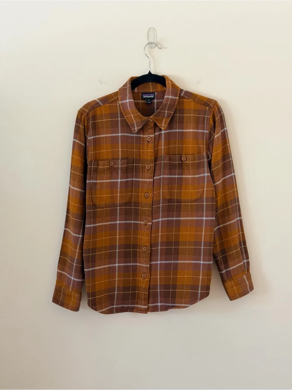 Patagonia Women's Fjord Flannel Shirt Organic Cotton Color Happy Camper: Shelter